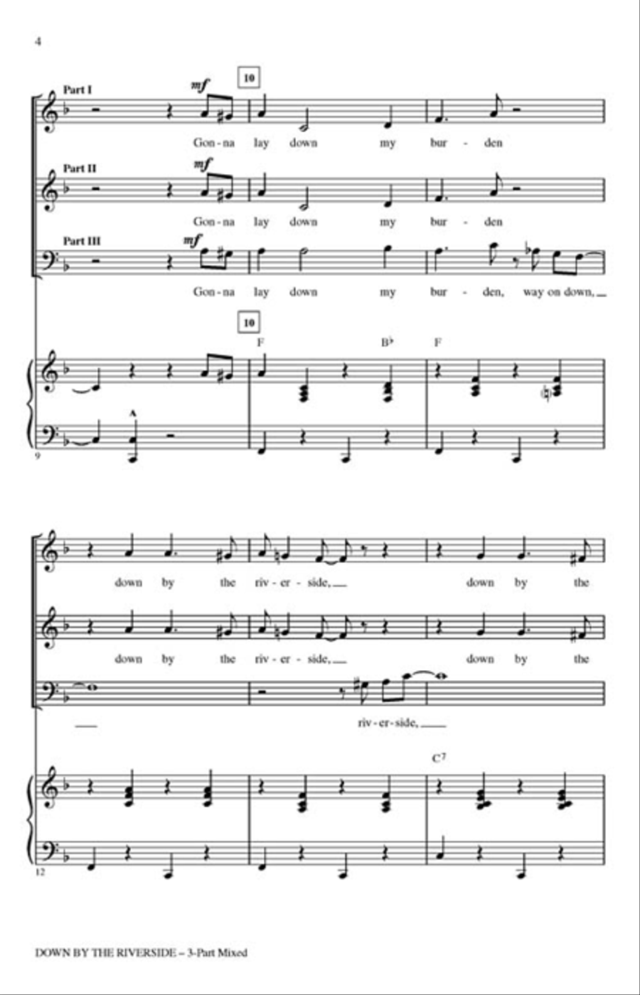 Down by the Riverside Down by the Riverside 3-Part scores gallery preview page 3