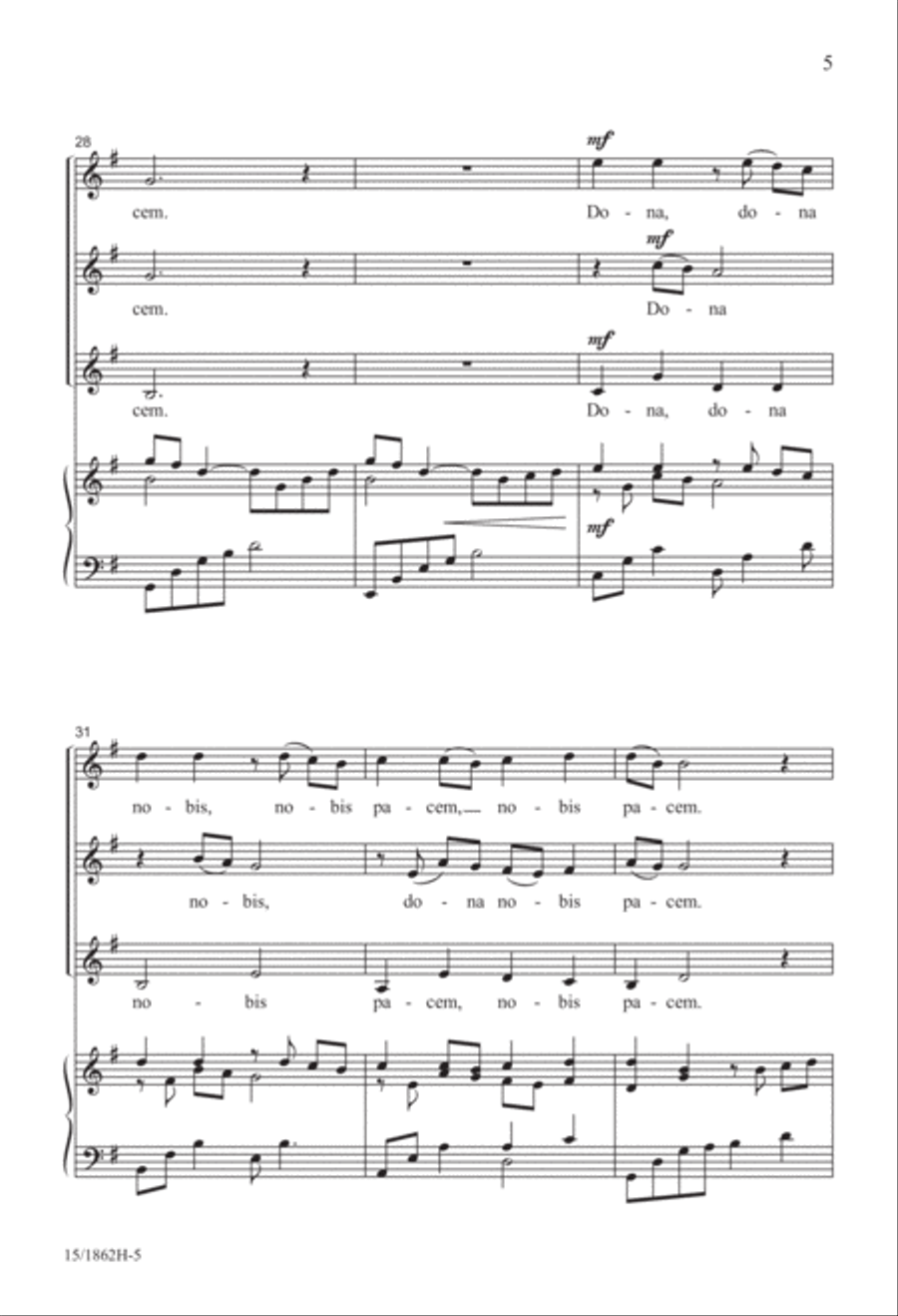 Dona Nobis Pacem SSA scores gallery preview page 5
