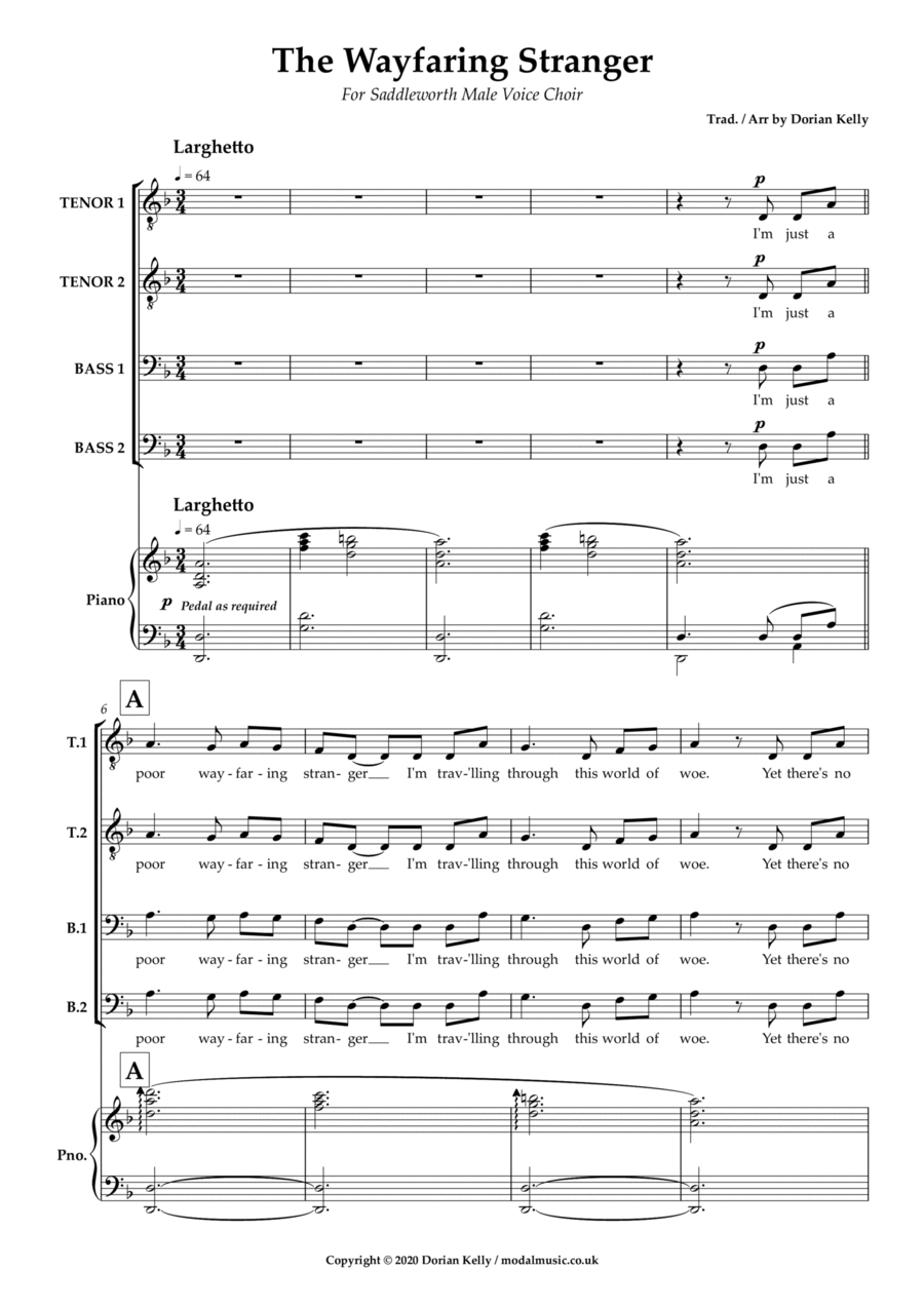 The Wayfaring Stranger (TTBB) TTBB scores gallery preview page 1