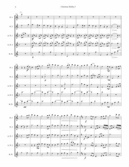 Christmas Medley 5 for flute quintet image number null