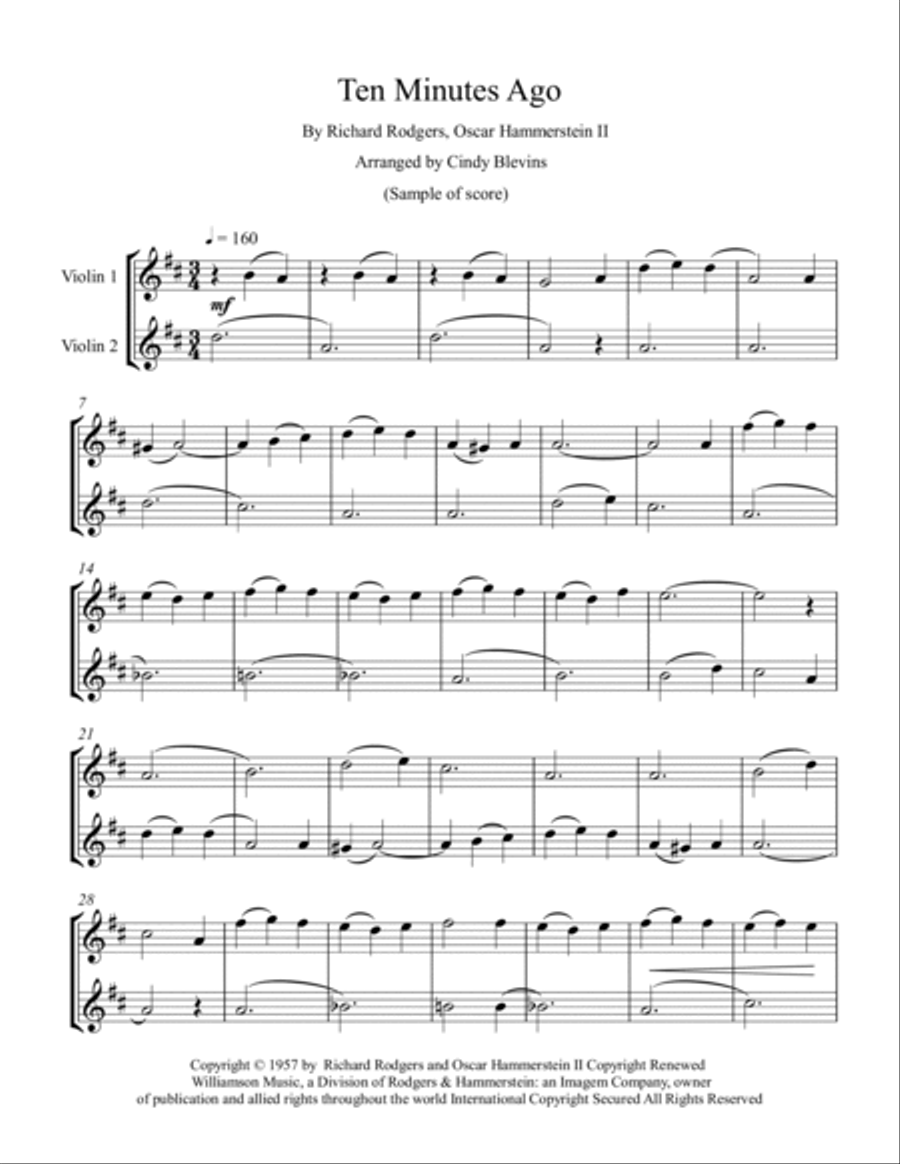 Ten Minutes Ago String Duet scores gallery preview page 2