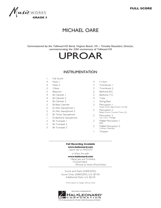 Book cover for Uproar - Conductor Score (Full Score)