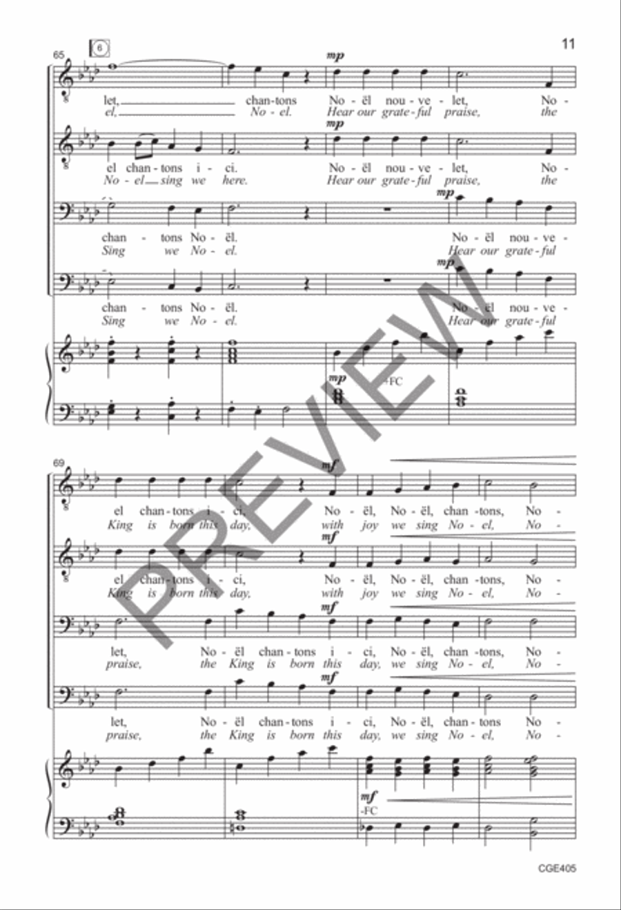 Chantons Noel (TTBB) TTBB scores gallery preview page 10