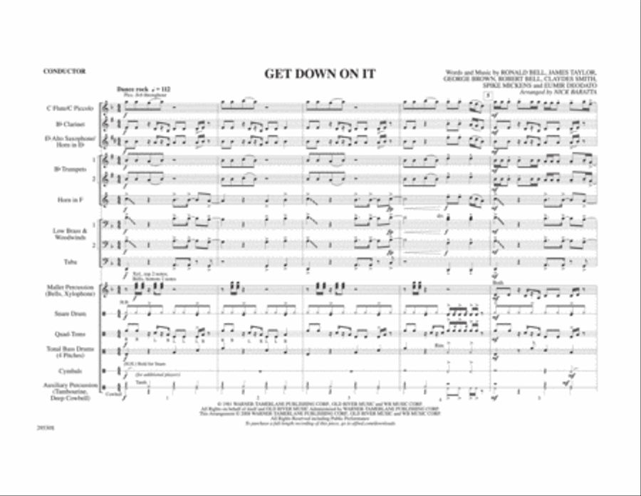 Get Down on It Marching Band scores gallery preview page 2