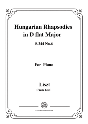 Liszt-Hungarian Rhapsodies,S.244 No.6 in D flat Major,for piano