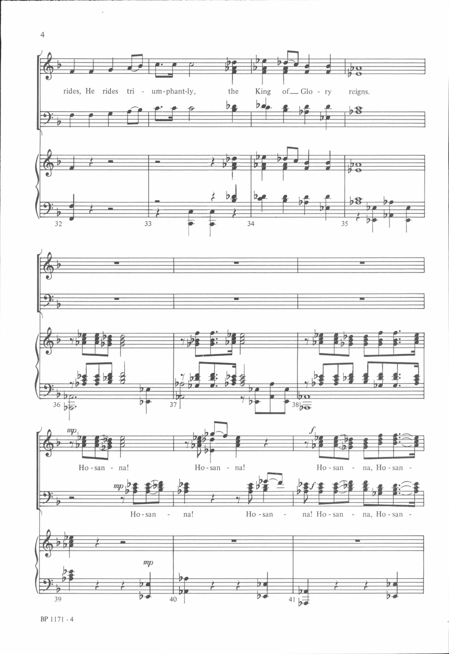 Ride on in Majesty 4-Part scores gallery preview page 4