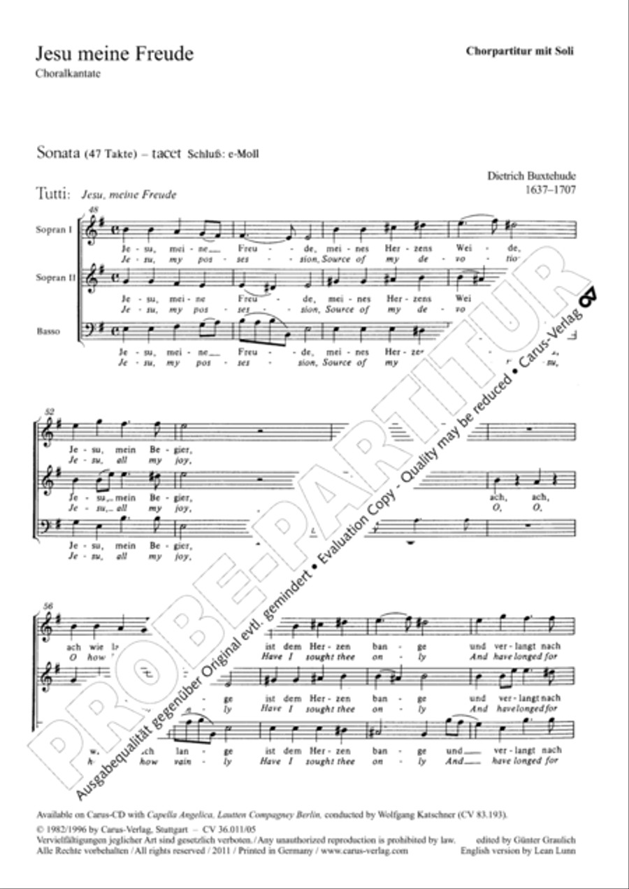 Jesu, my possession (Jesu, thou my pleasure) Choir scores gallery preview page 2