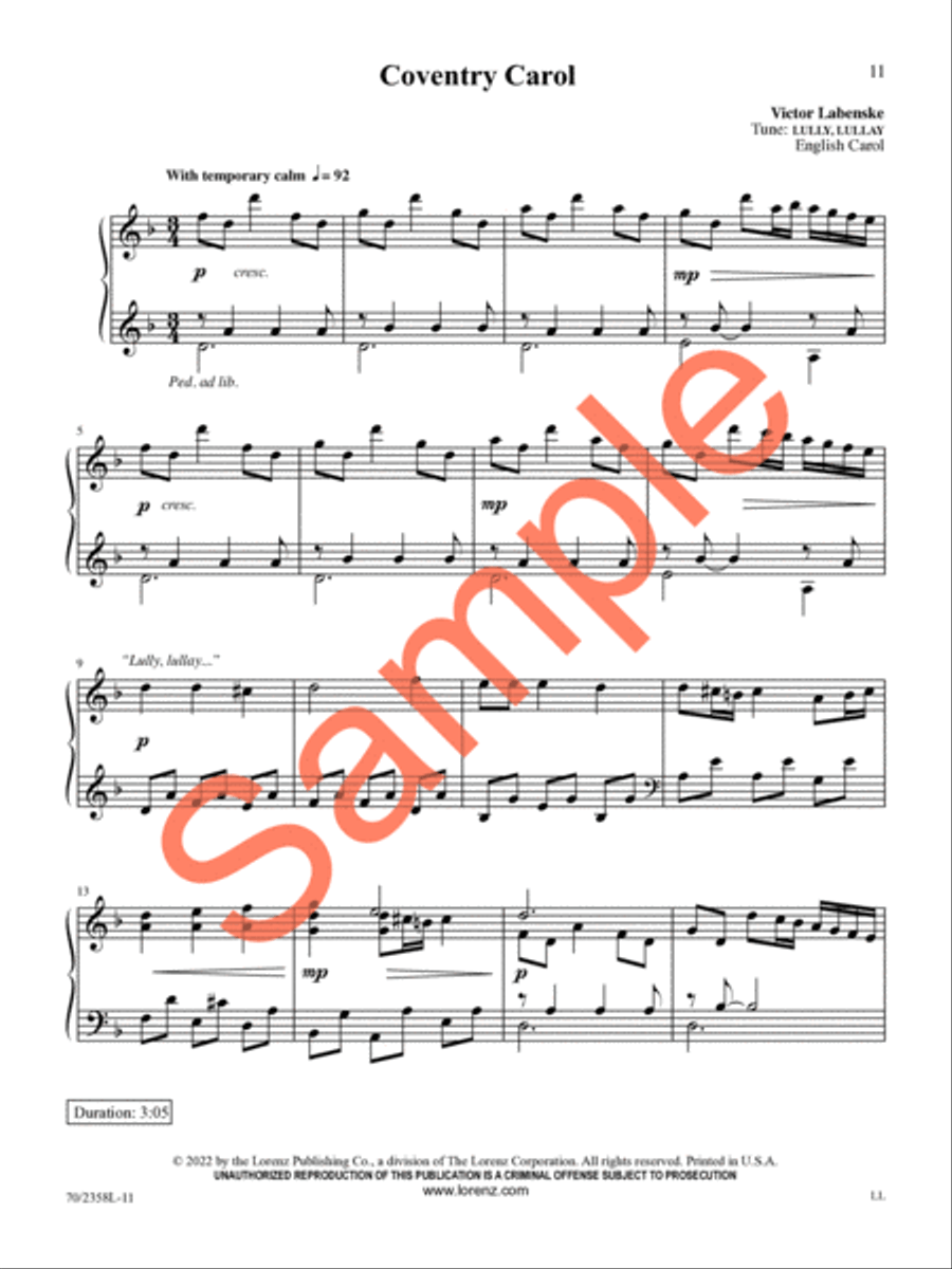 Glory Shone Around Piano Solo scores gallery preview page 11