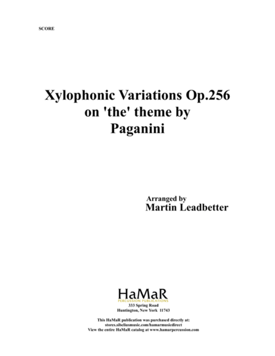 Xylophonic Variations Piano scores gallery preview page 1