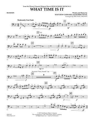 Book cover for What Time Is It (from High School Musical 2) - Bassoon