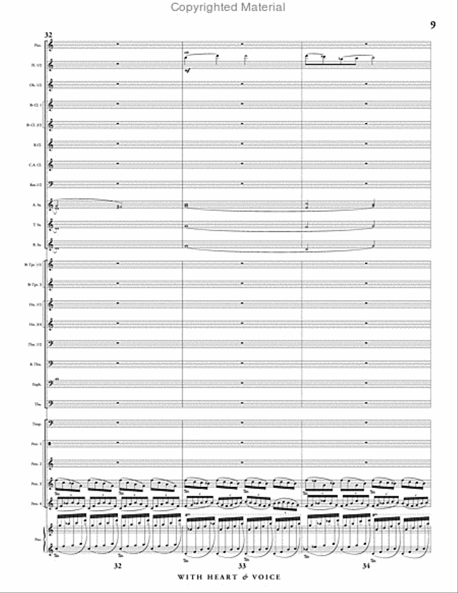 With Heart and Voice (score only) Concert Band scores gallery preview page 10