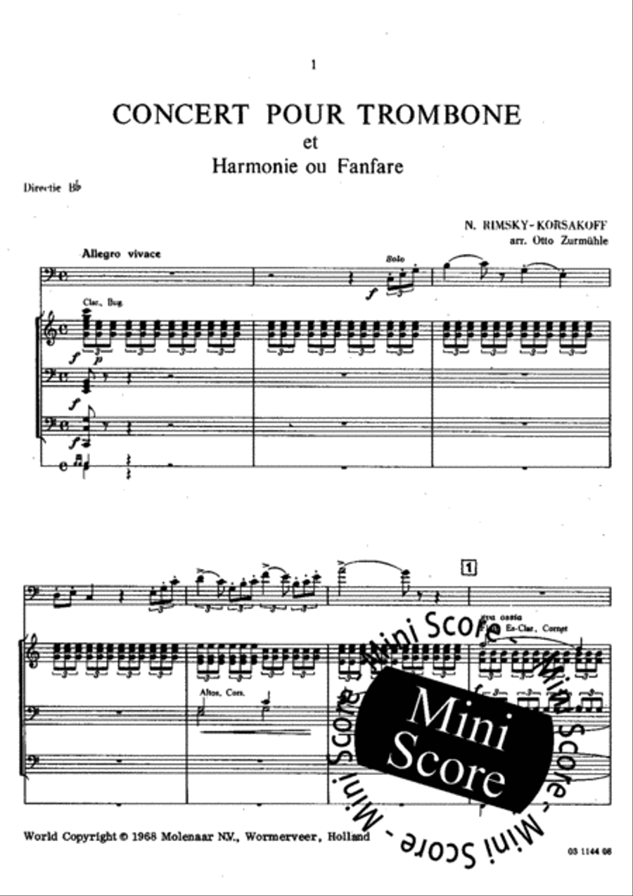 Concert Pour Trombone Concert Pour Trombone Concert Band scores gallery preview page 5
