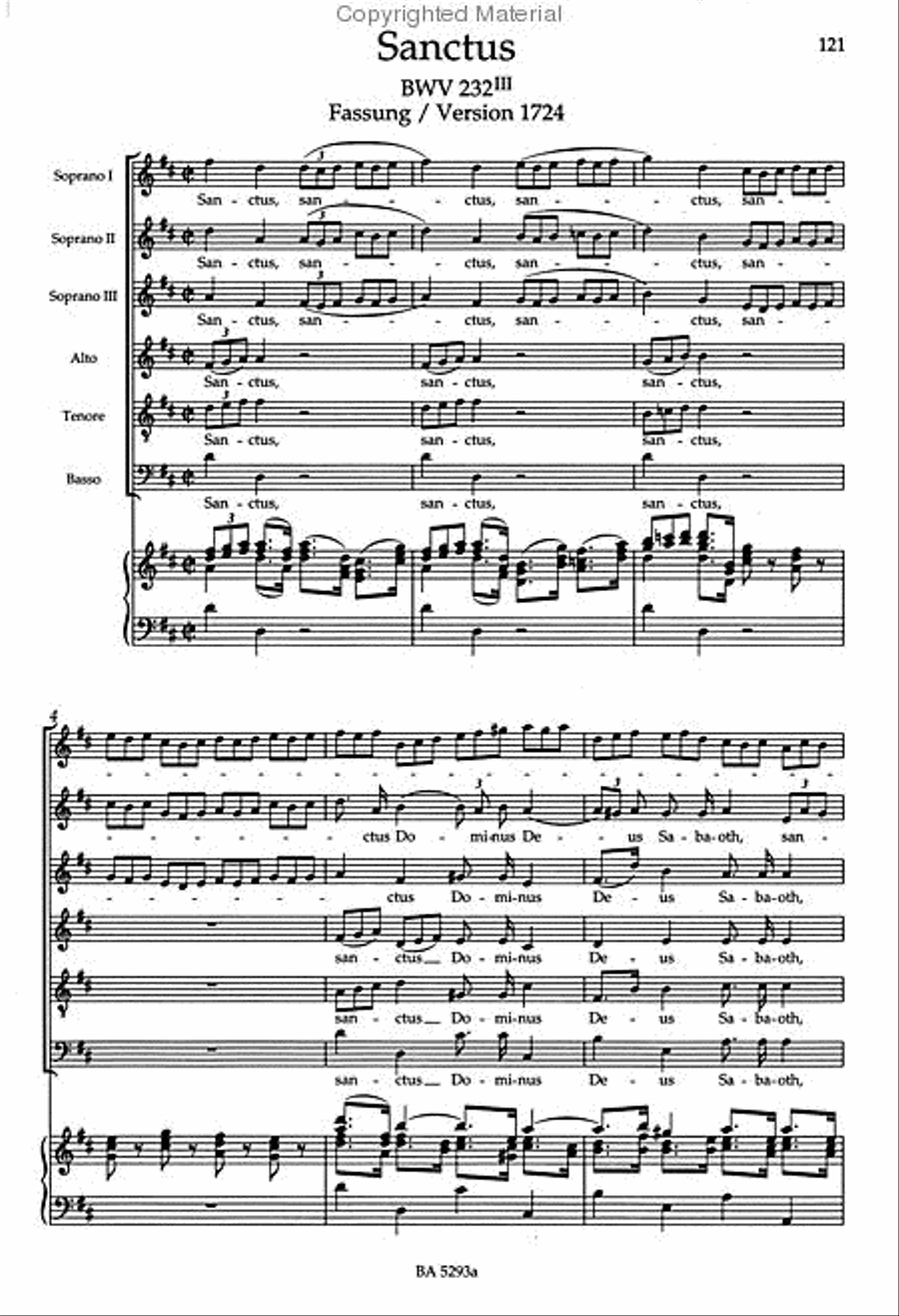 Fruhfassungen zur h-Moll Messe BWV 232 SSATB scores gallery preview page 3