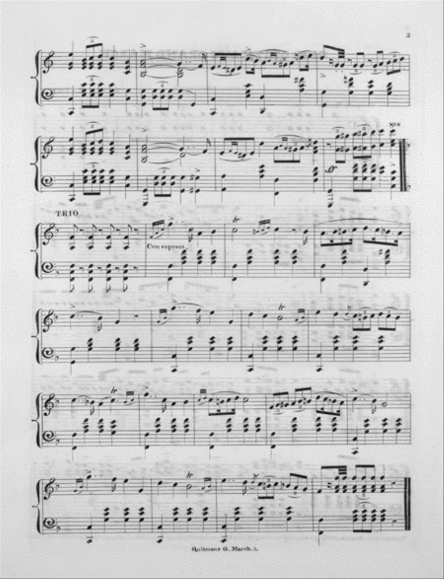 Gen. Quitman's Grand March Piano Solo scores gallery preview page 3