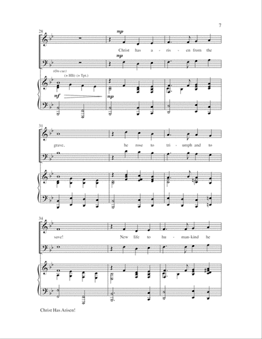 Christ Has Arisen! (An Easter Introit) 4-Part scores gallery preview page 7