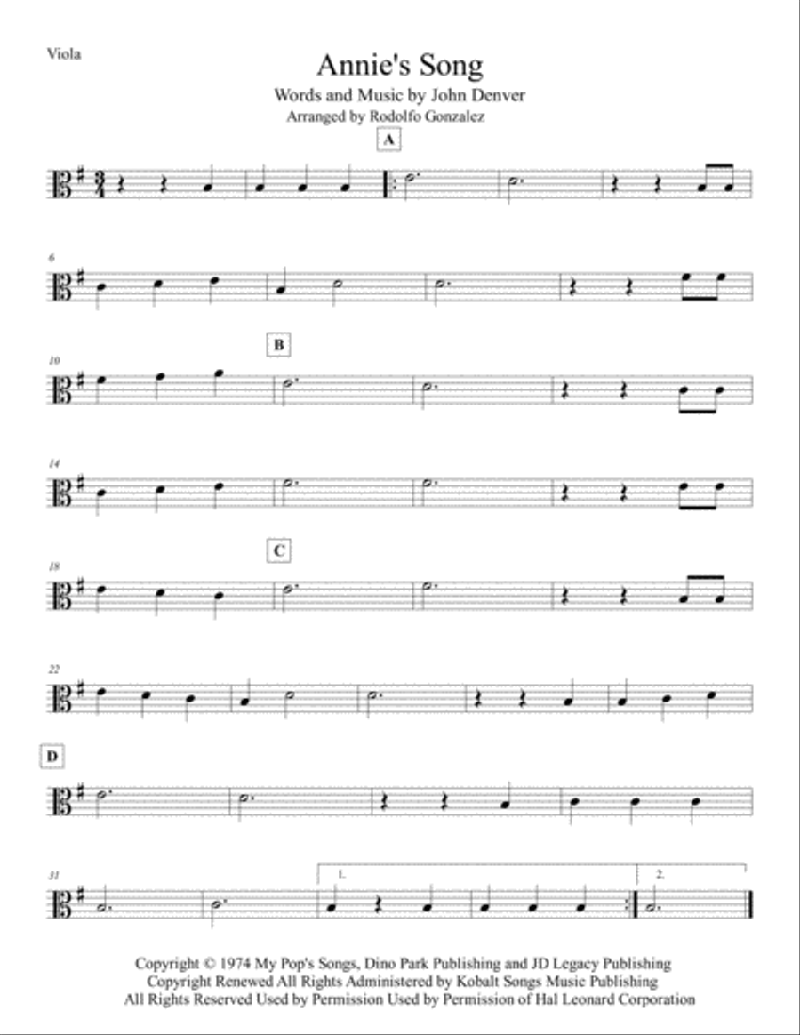 Annie's Song Annie's Song String Orchestra scores gallery preview page 4