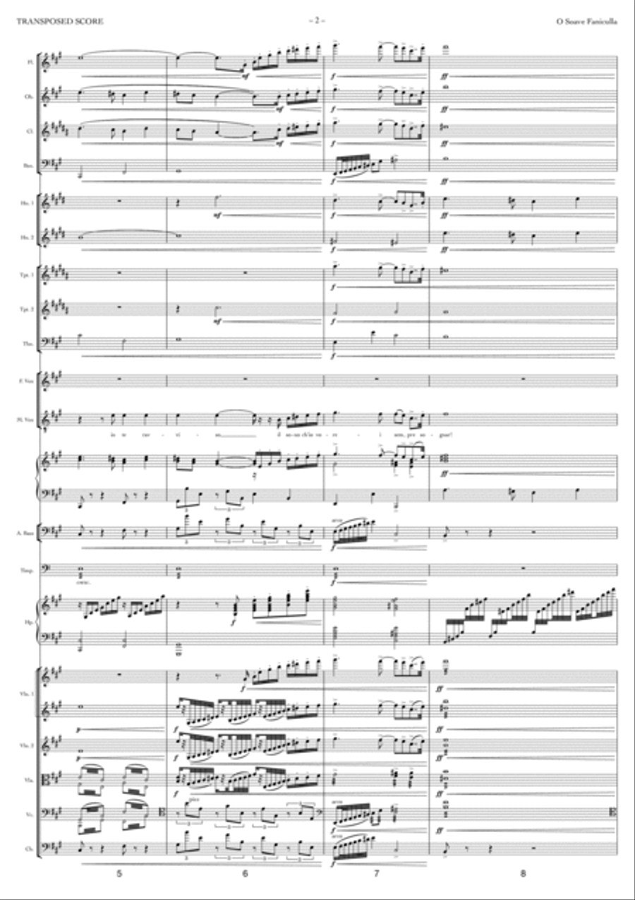O Soave Fanciulla Full Orchestra scores gallery preview page 2