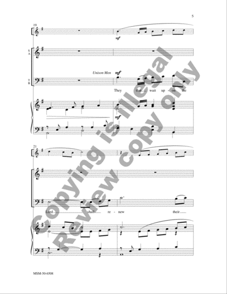 They That Wait upon the Lord 4-Part scores gallery preview page 5