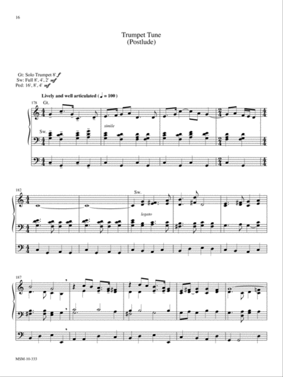 Variations for Organ on Lift High the Cross Organ scores gallery preview page 7