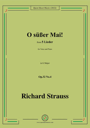 Richard Strauss-O süßer Mai!,in G Major,Op.32 No.4