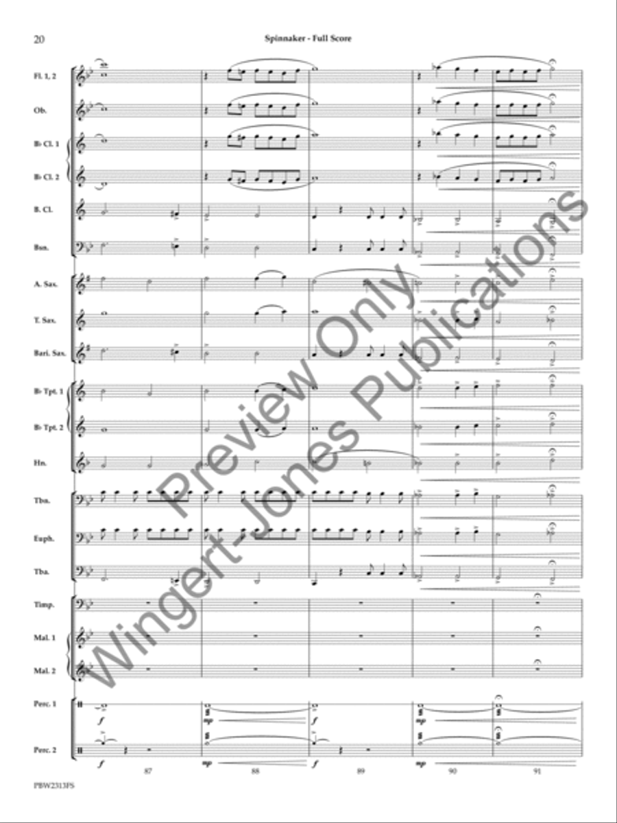 Spinnaker (Score) Concert Band scores gallery preview page 21