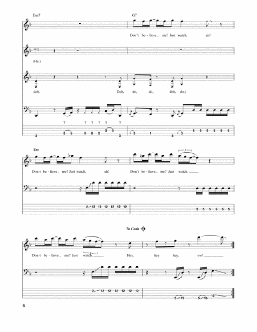 Uptown Funk (feat. Bruno Mars) Guitar Tablature scores gallery preview page 6