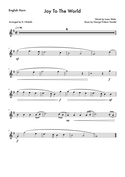Joy To The World - English Horn image number null