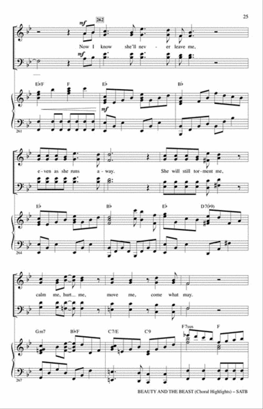 Beauty and the Beast Beauty and the Beast 4-Part scores gallery preview page 5
