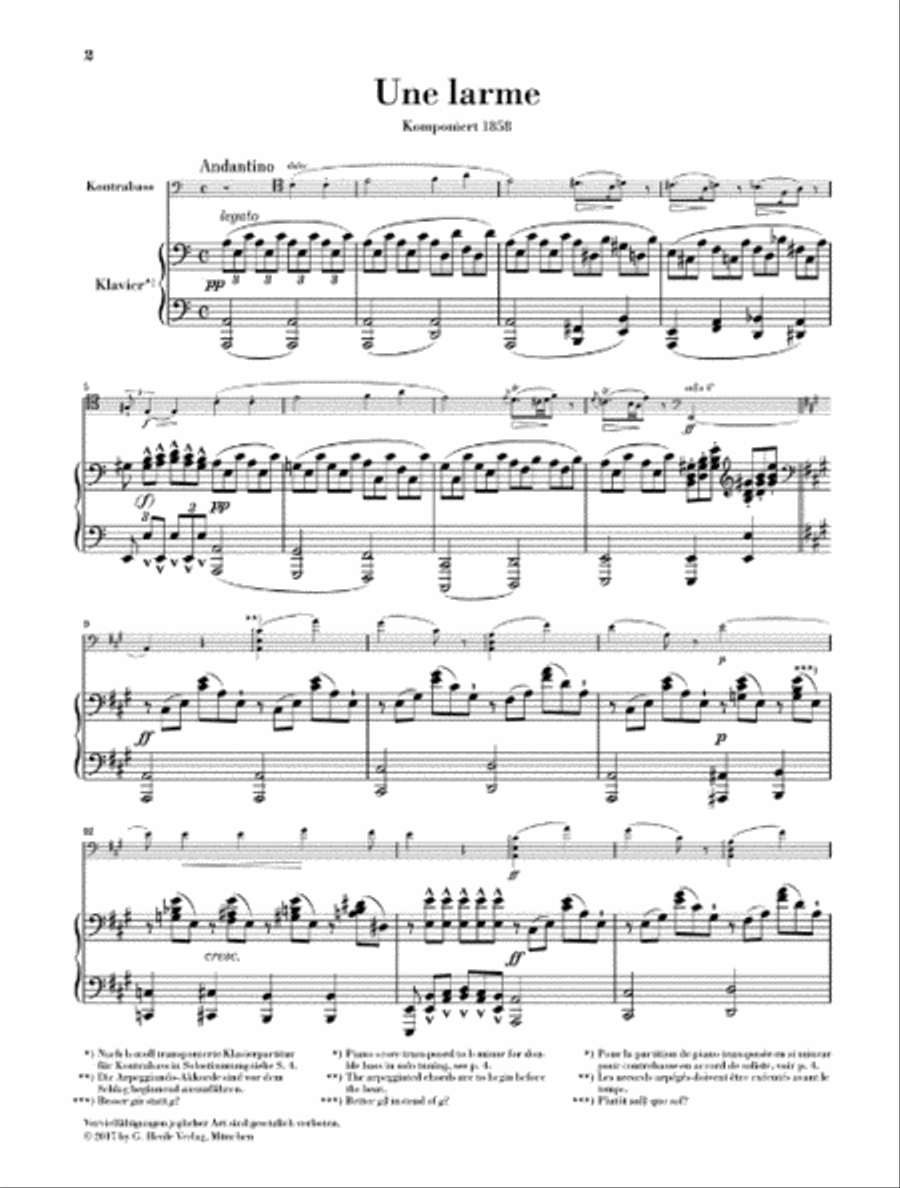 Une Larme Double Bass scores gallery preview page 2
