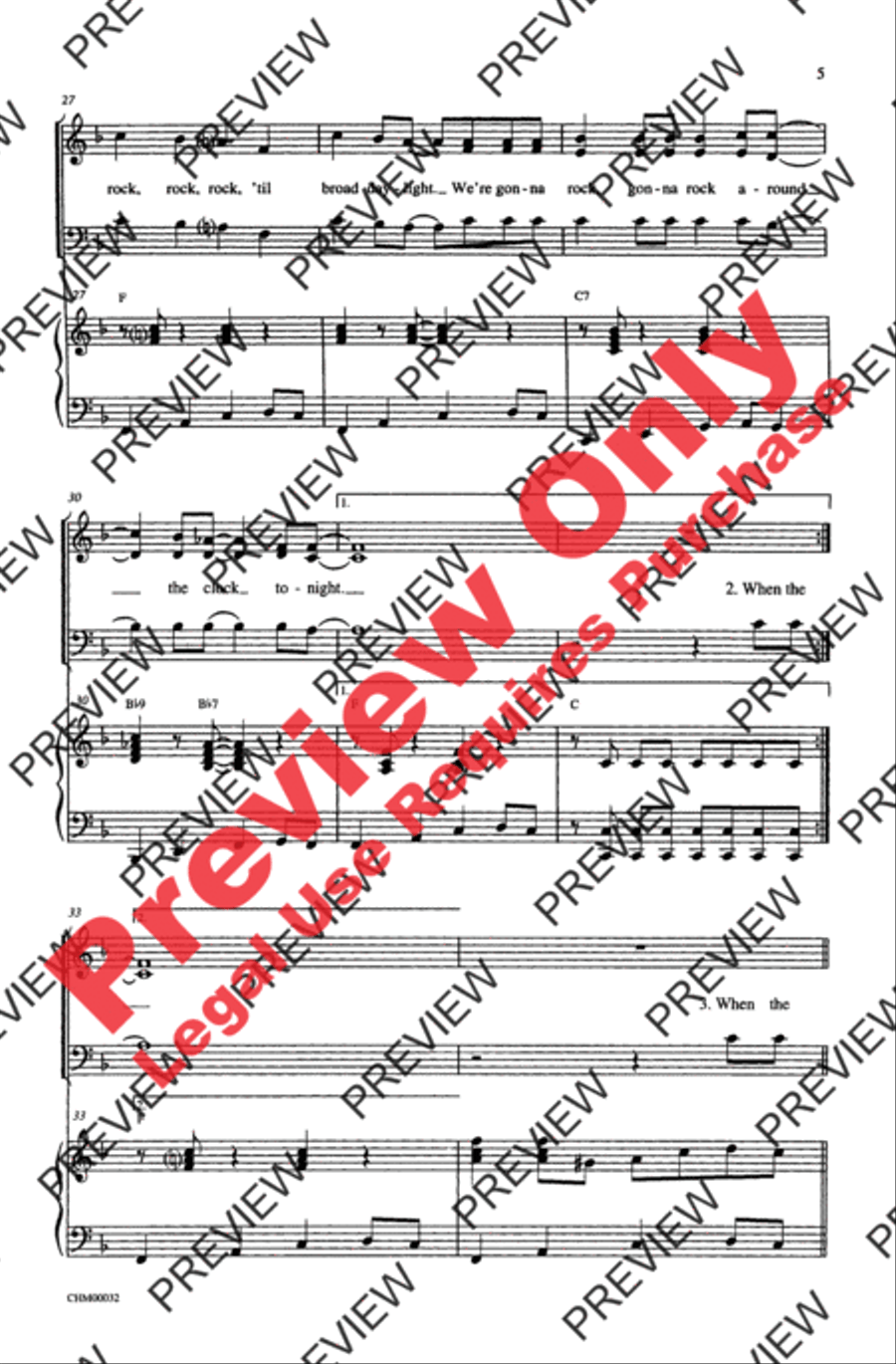 Rock Around the Clock SAB scores gallery preview page 5