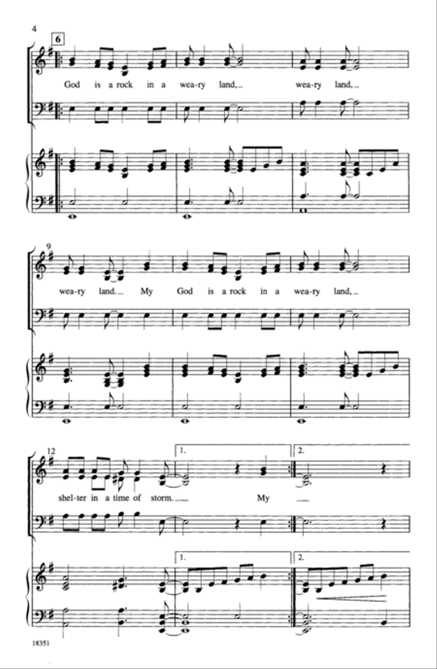 My God Is a Rock My God Is a Rock 3-Part scores gallery preview page 3
