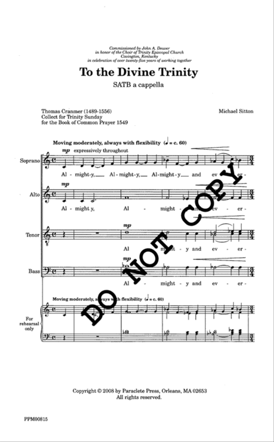 To the Divine Trinity Divisi scores gallery preview page 2