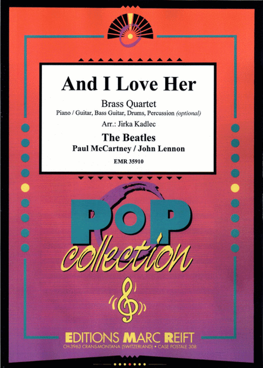 And I Love Her Brass Ensemble scores gallery preview page 1