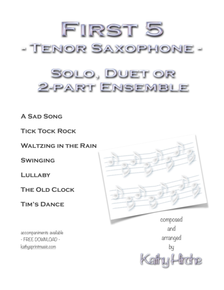 First 5 - Tenor Saxophone - Solo, Duet or 2-part Ensemble image number null