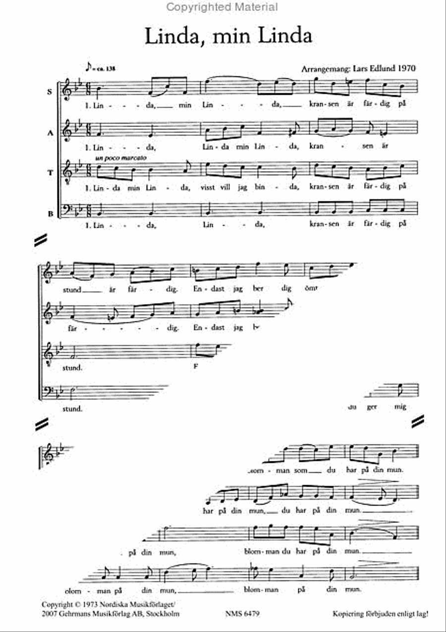 Tre gotlandska folkvisor Tre gotlandska folkvisor 4-Part scores gallery preview page 3