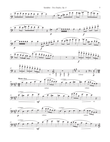 Two Etudes for Euphonium and Piano from Op. 8
