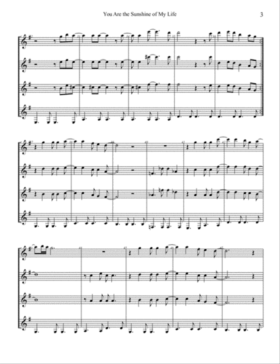 You Are The Sunshine Of My Life You Are The Sunshine Of My Life Electric Guitar scores gallery preview page 3