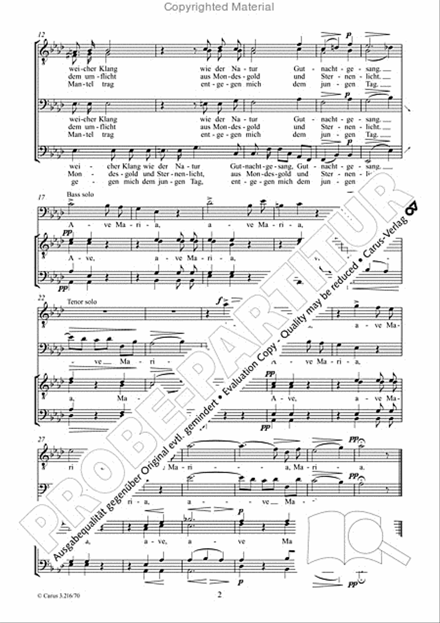 Nun ist der laute Tag verhallt Choir scores gallery preview page 3