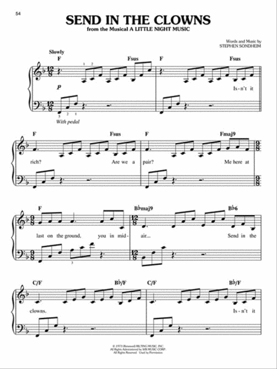 Sondheim Songs for Easy Piano Easy Piano scores gallery preview page 6