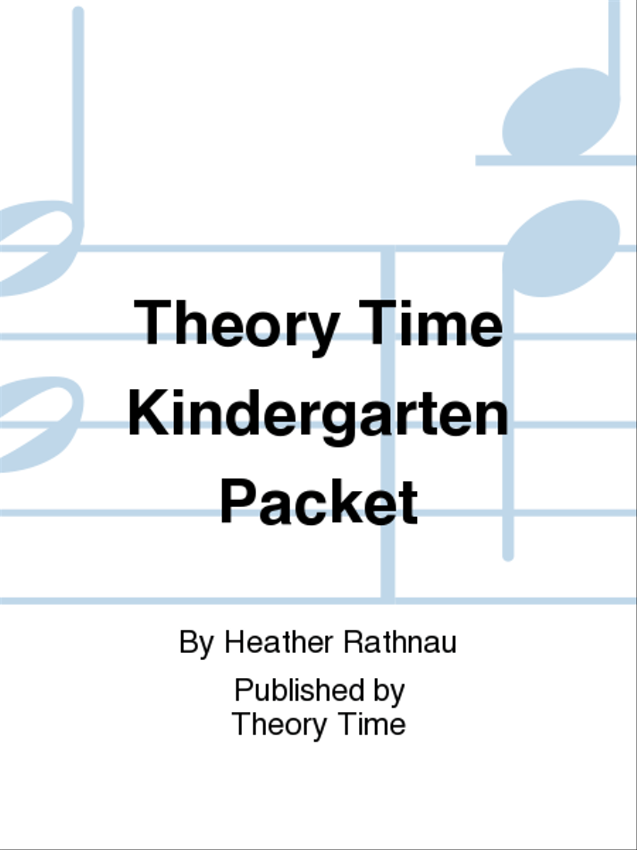 Book cover for Theory Time Kindergarten Packet