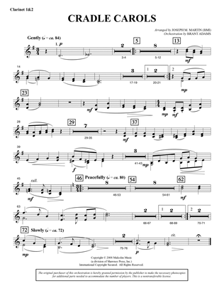 Cradle Carols (from Carols For Choir And Congregation) - Bb Clarinet 1,2