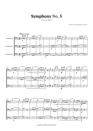 Symphony No. 5 by Beethoven for Trombone Trio