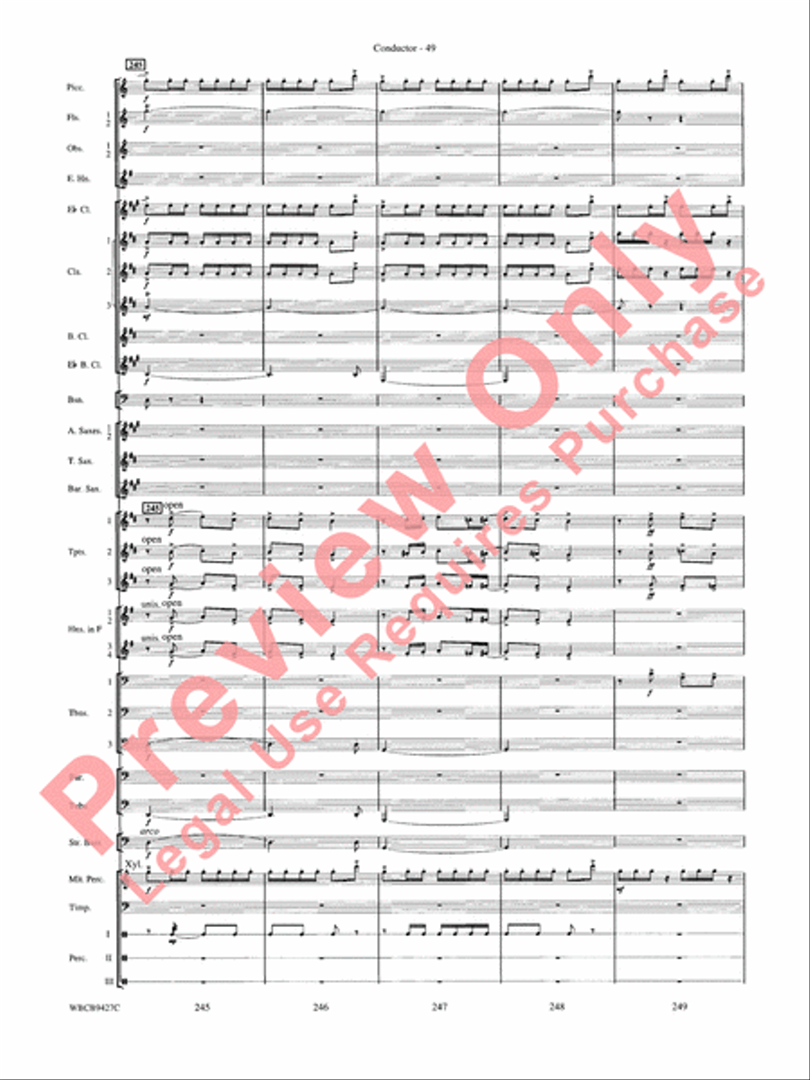 An American in Paris Concert Band scores gallery preview page 51