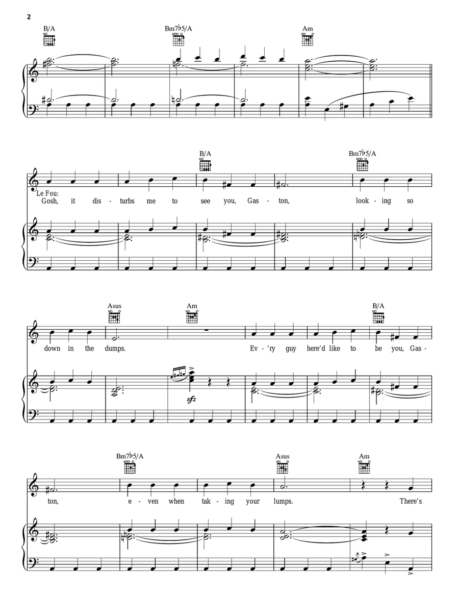 Gaston (from Beauty And The Beast: The Broadway Musical) Guitar scores gallery preview page 2