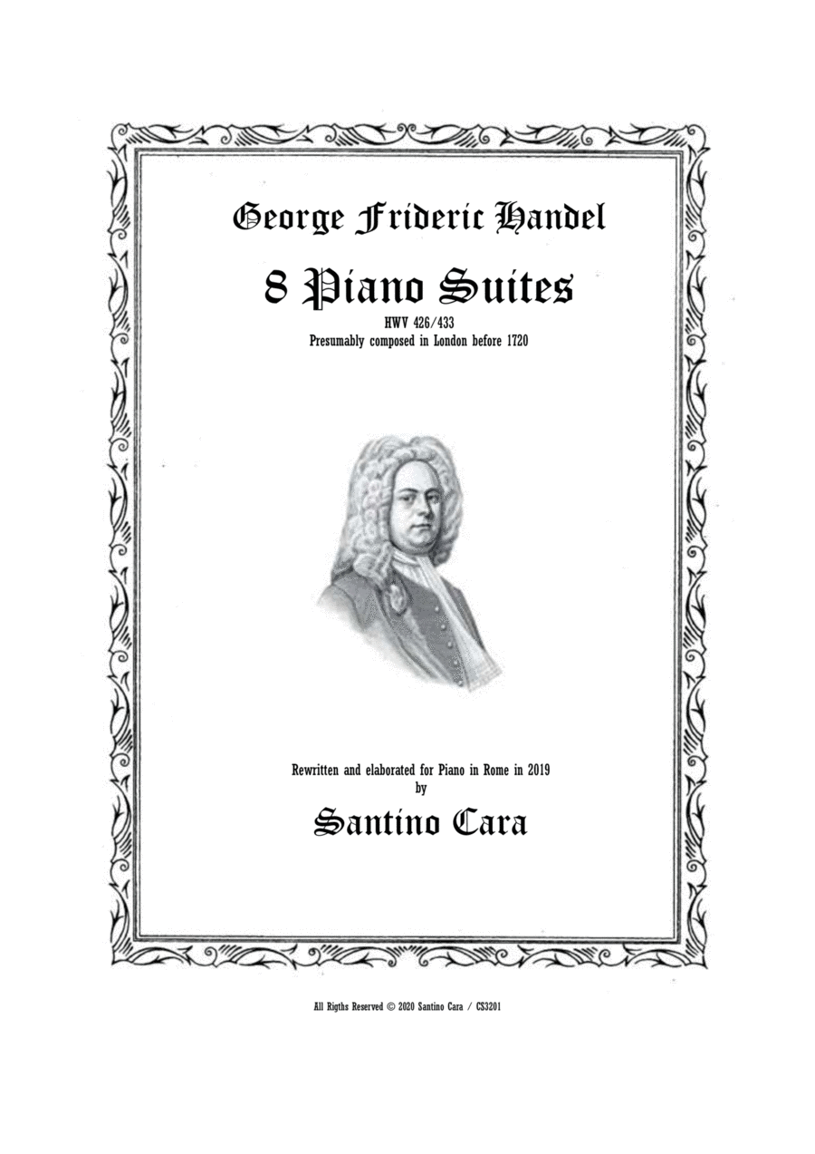 Handel - 8 Great Piano Suites HWV 426-433 - Complete Scores Piano Solo scores gallery preview page 1