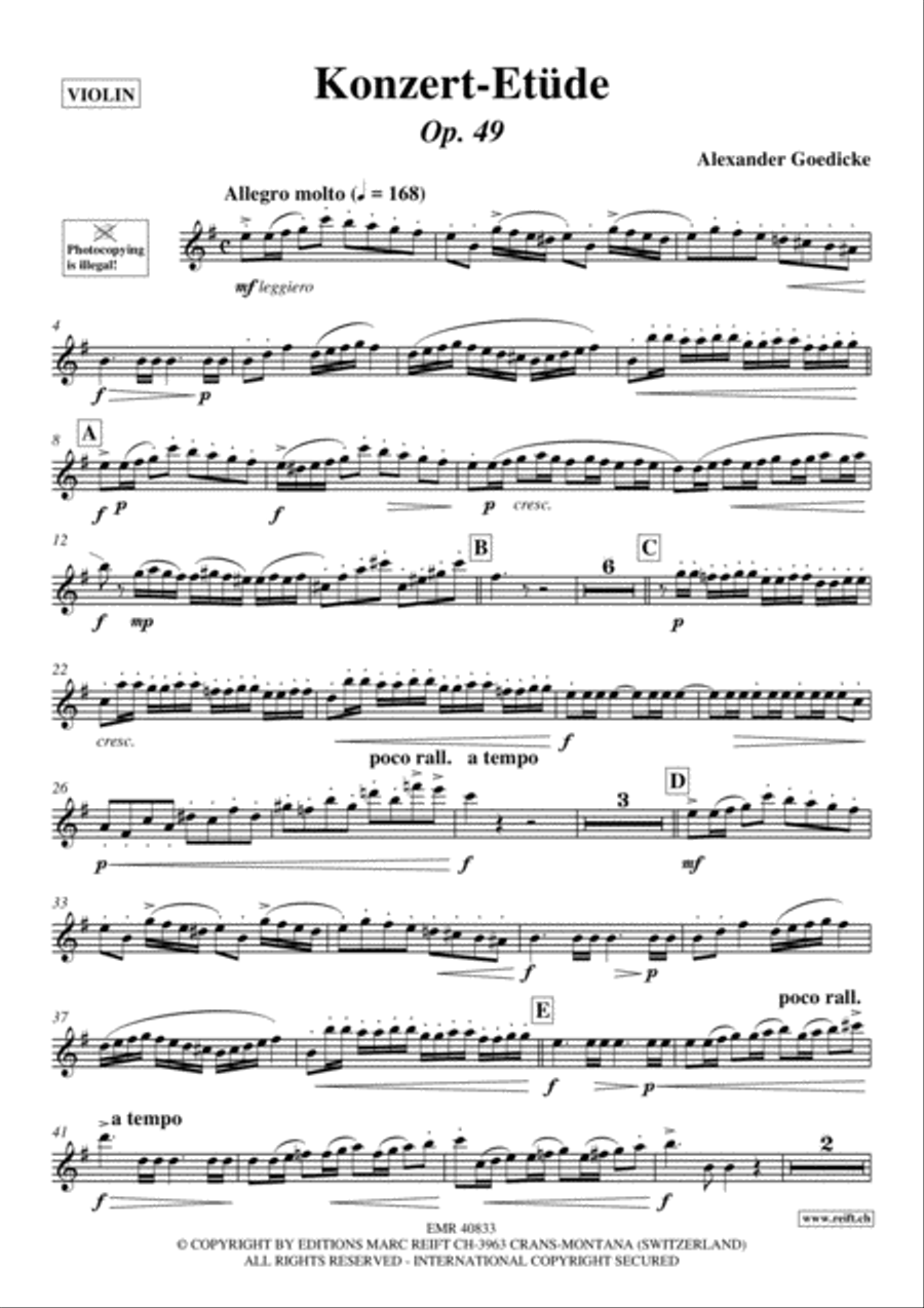 Konzert-Etude Konzert-Etude Violin Solo scores gallery preview page 2