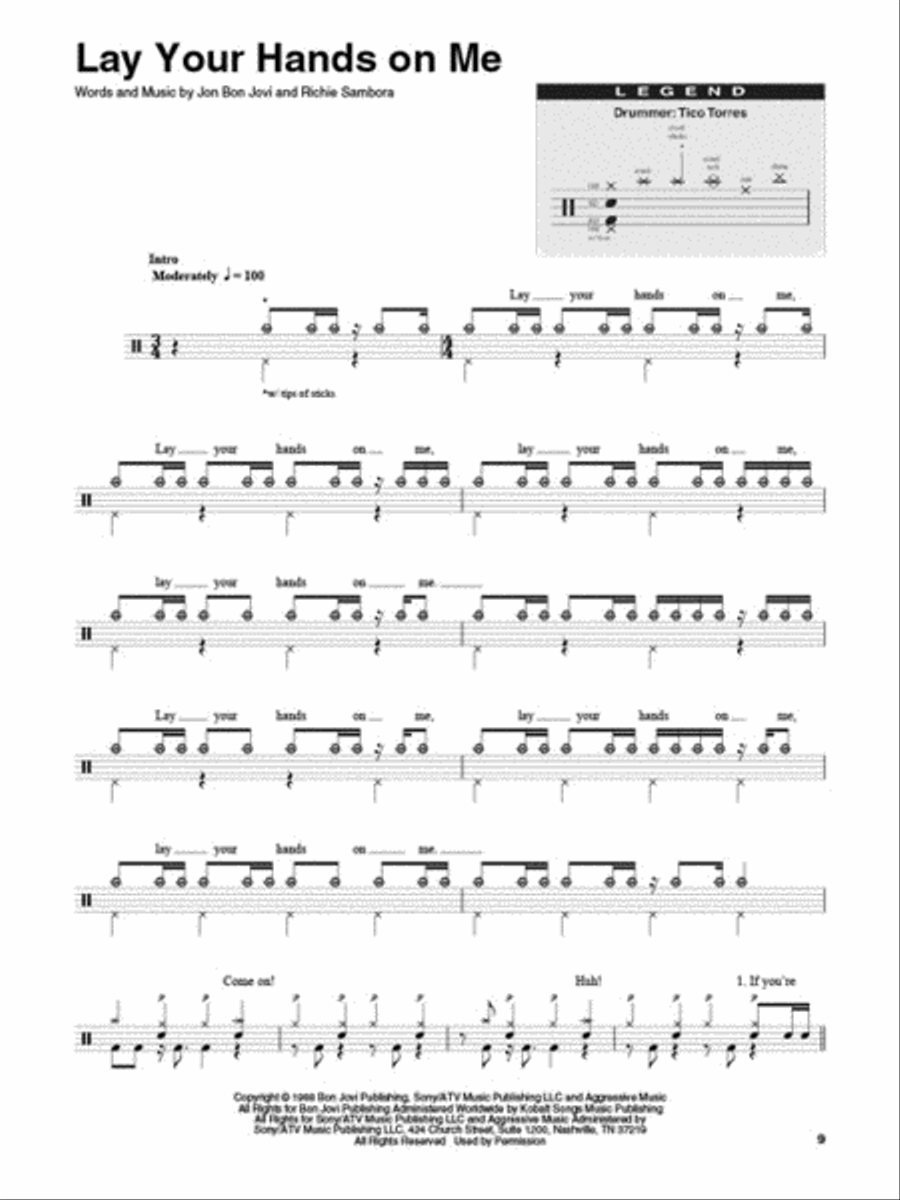 Bon Jovi Drums scores gallery preview page 4