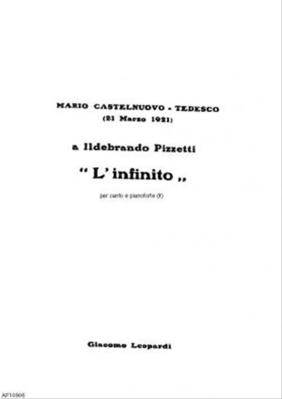 L'Infinito Voice Solo scores gallery preview page 1