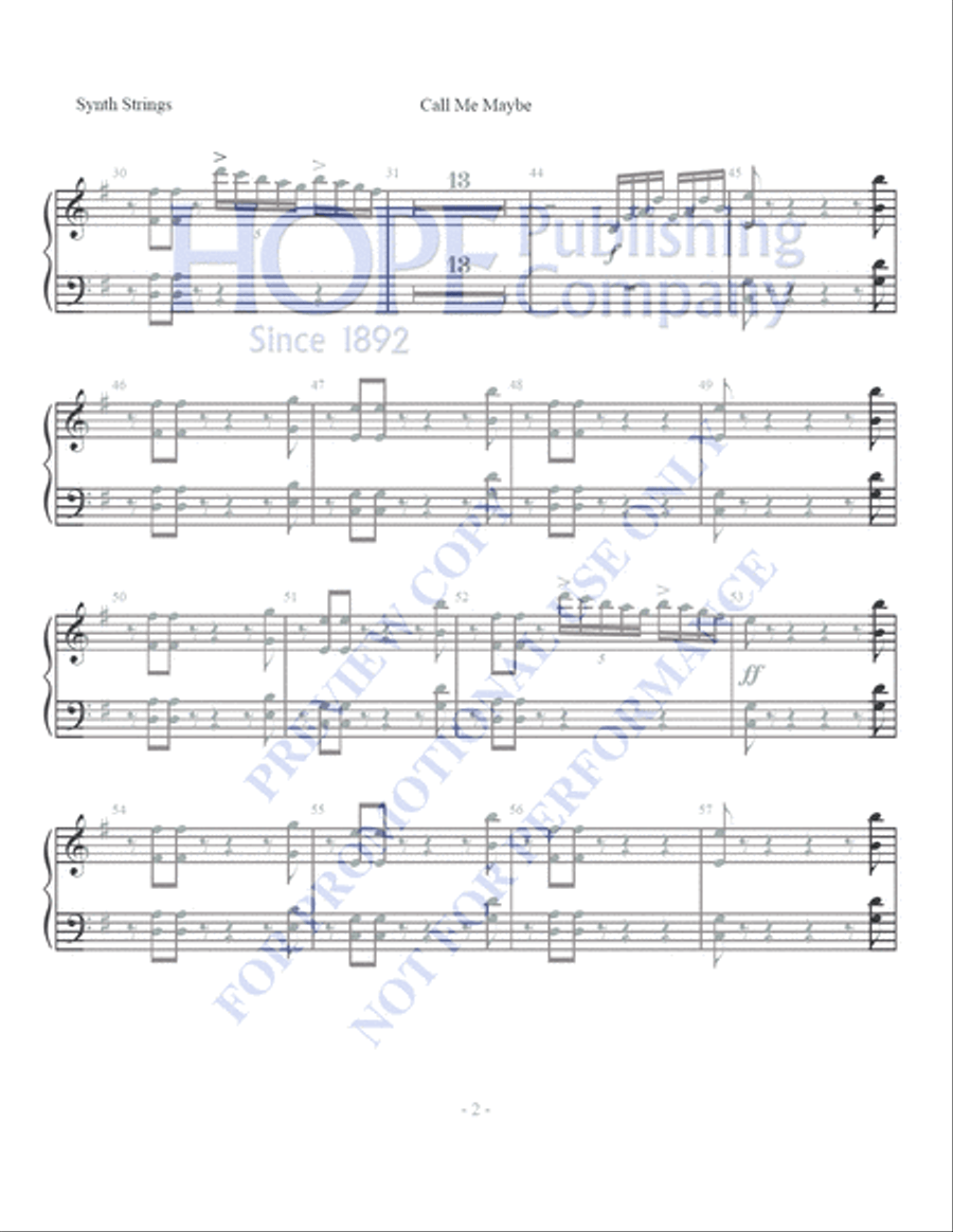 Call Me Maybe 5-Octaves scores gallery preview page 8