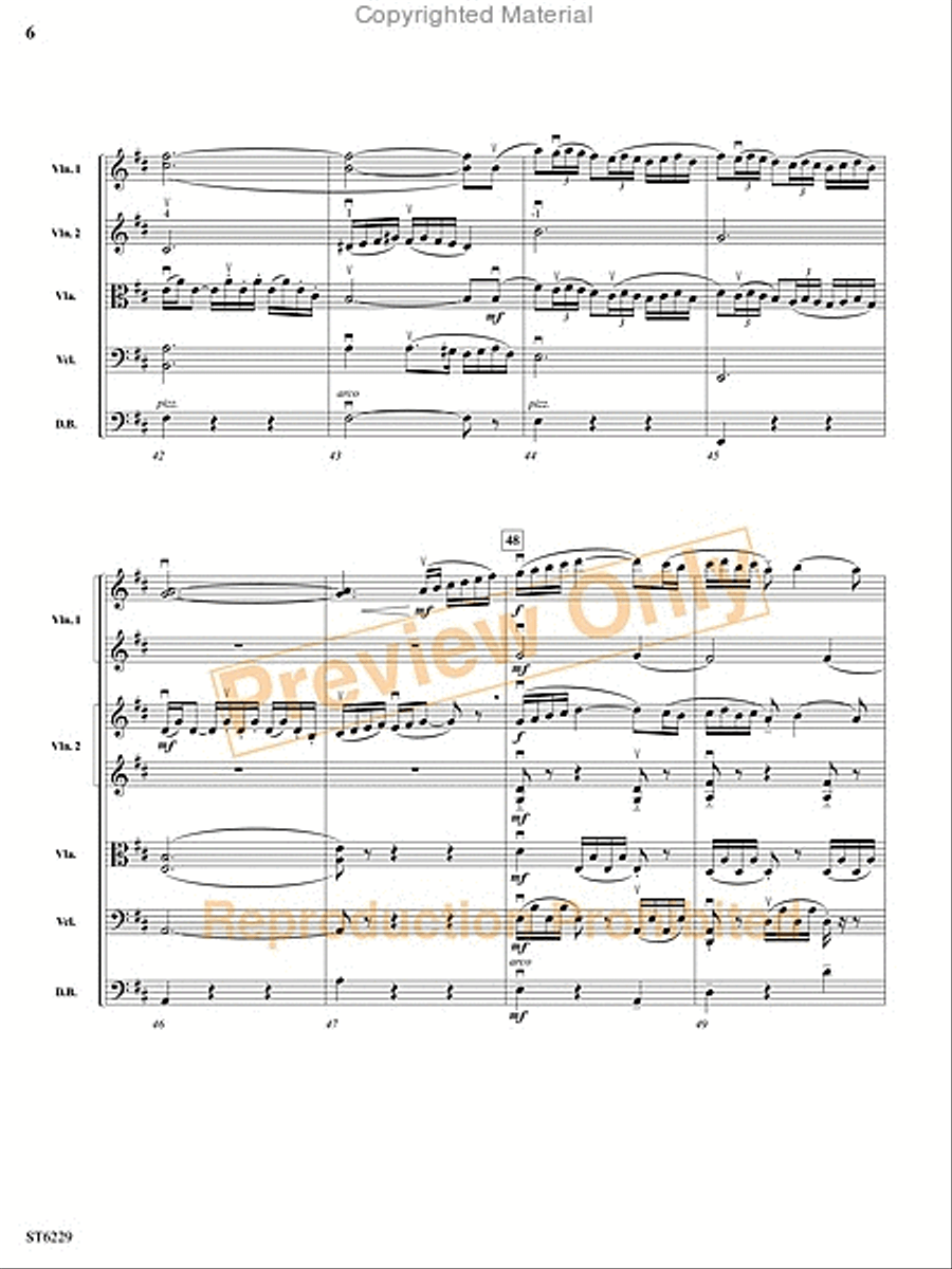 Minuet from Petite Suite String Orchestra scores gallery preview page 5